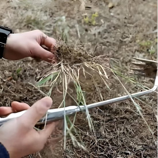 Onkruid Wieden Tool - Hand Wieden Graven - Tuinonderhoud - 4 Scherpe Tanden - 30 cm - Zwart — afbeelding 4