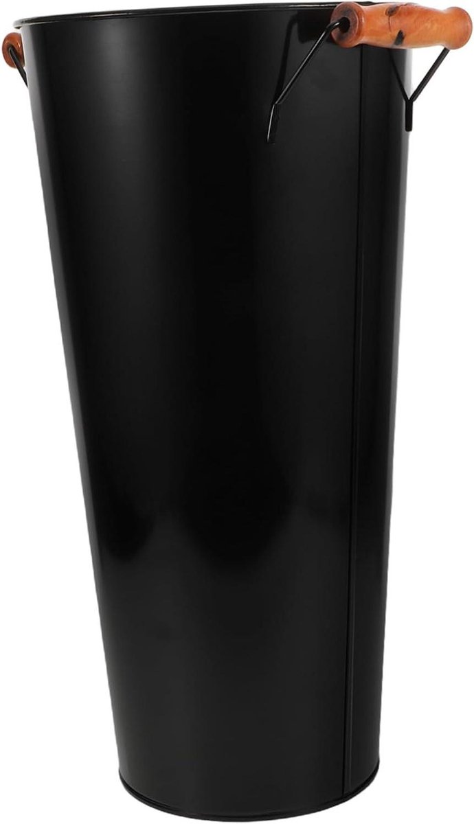 Houthouder - Brandhouthouder Opslag - Haardhout Opslag - Sturdy Metal Construction - 40 cm - Zwart