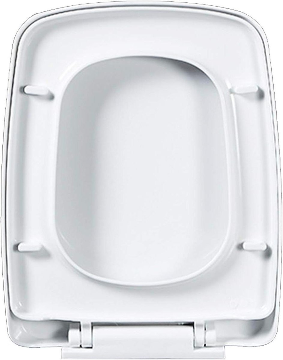Toiletstoelhoes - Toiletbril - Stil sluiten - Eenvoudig reinigen - 44-47cm lengte - Wit
