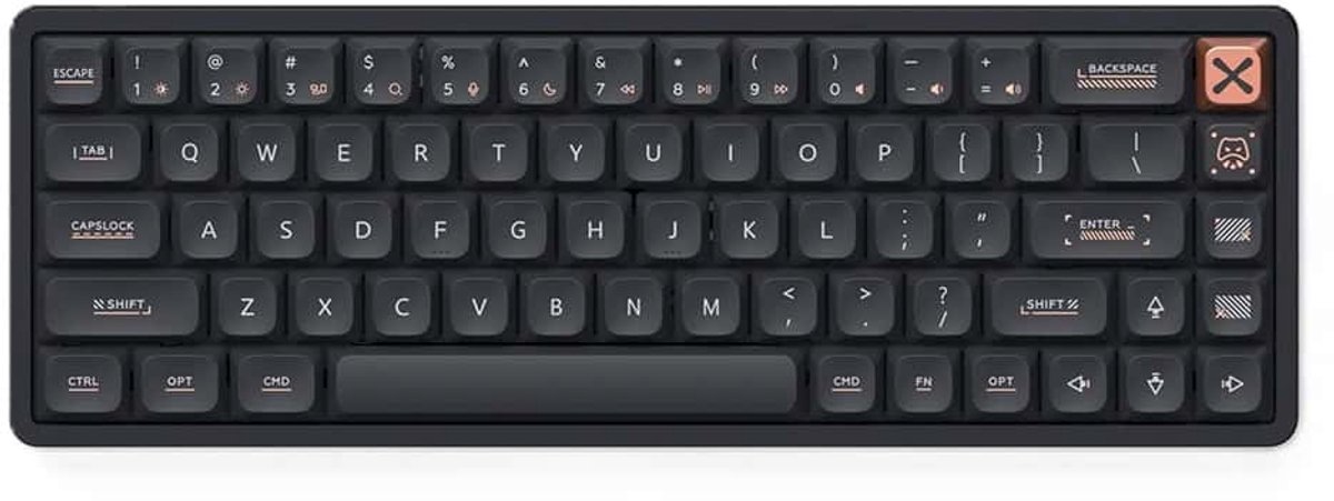 IQUNIX Magi65 Shadow Black RGB Draadloos Hotswap Mechanisch Gaming Toetsenbord