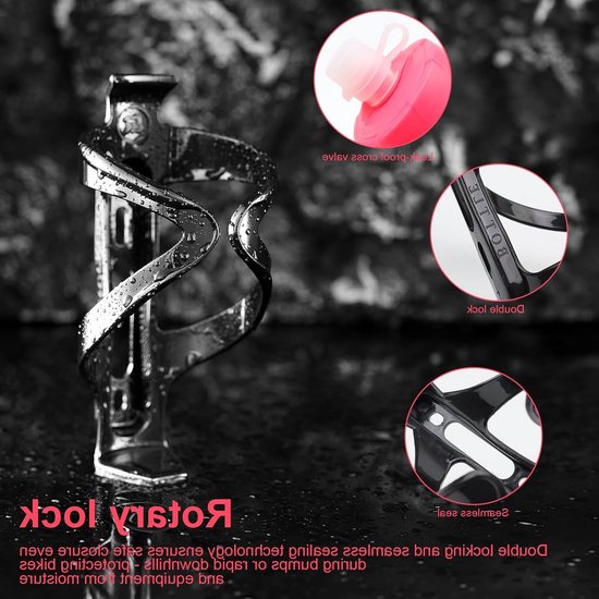 Fietswaterfleshouder 600ml - Universele Waterfleshouder voor Mountainbikes en Racefietsen - Waterproof en Duurzaam Ontwerp voor Optimale Hydratatie — afbeelding 3