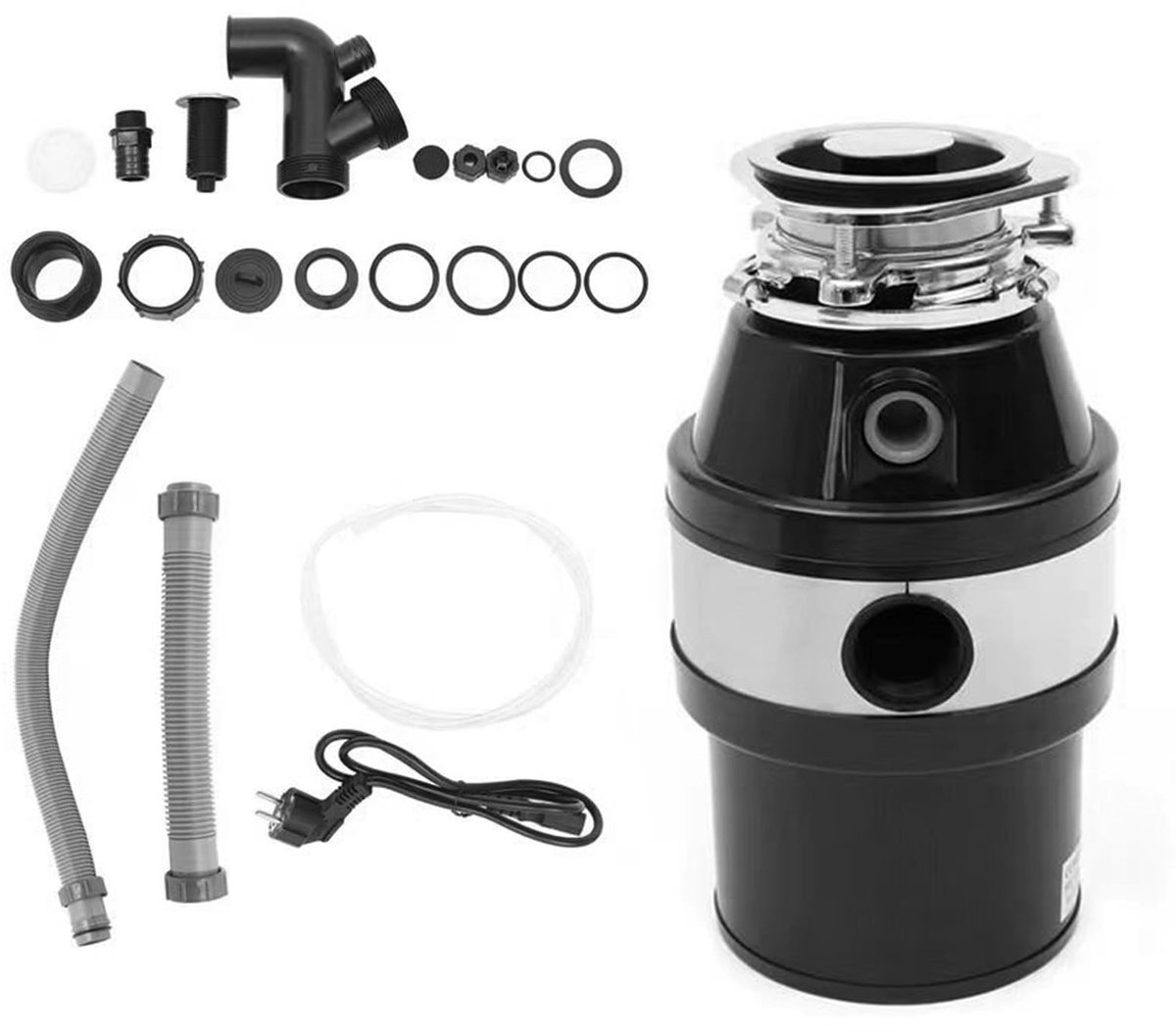 Dailygoody - Keukenafvalversnipperaar - Elektrische afvalmolen - Compact - Gootsteenafval - Ideaal voor keukenresten - 4000 omw/min - Zwart