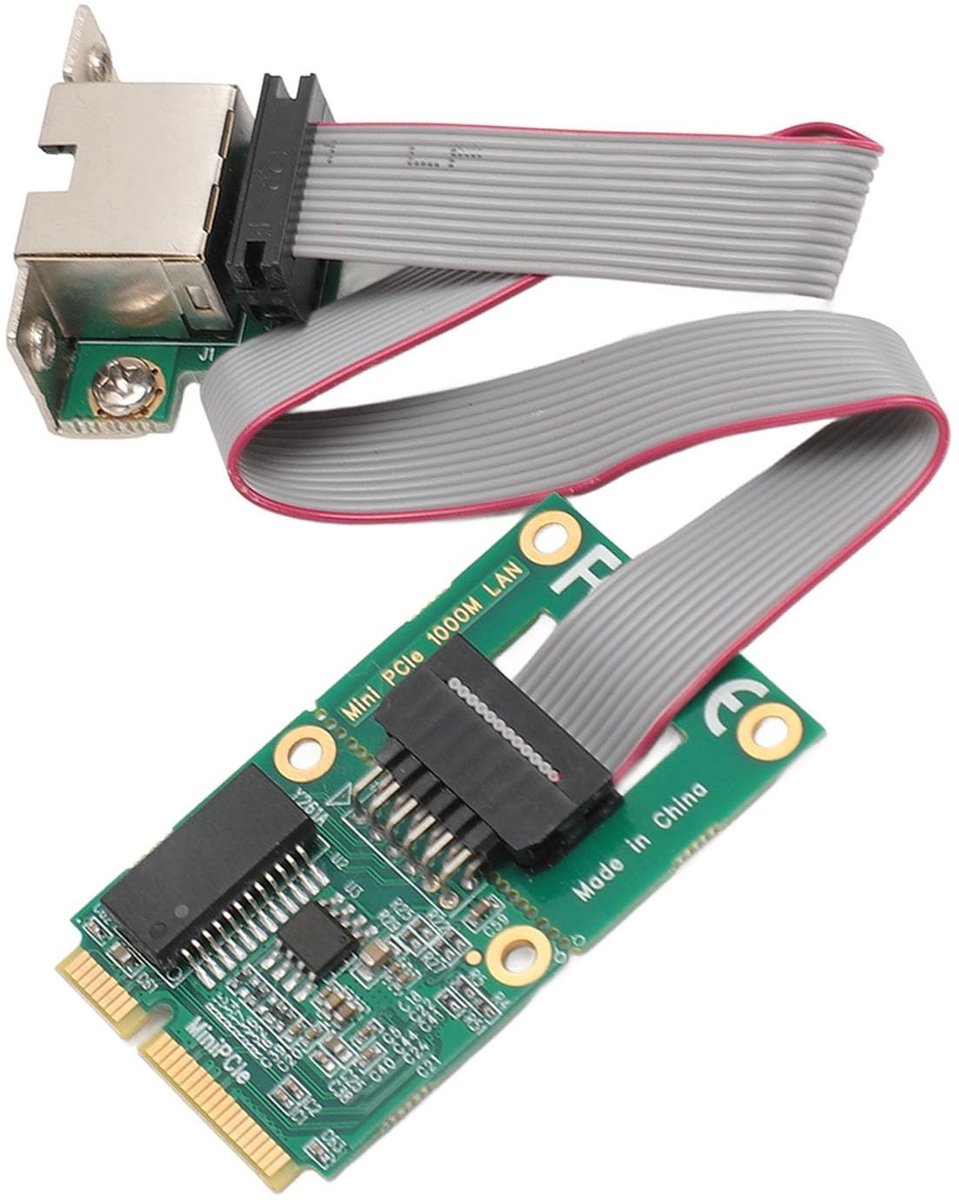 Dailygoody - Mini PCI E-netwerkkaart - Gigabit Ethernet - Compacte uitbreiding - 1000 Mbps - I210AT-chip - Geschikt voor Linux - RJ45-interface