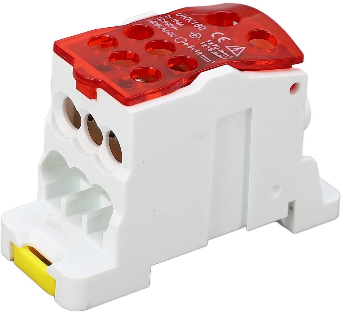 UKK160 DIN Rail Terminal Box - 690V 160A - Vlamvertragend - Rood
