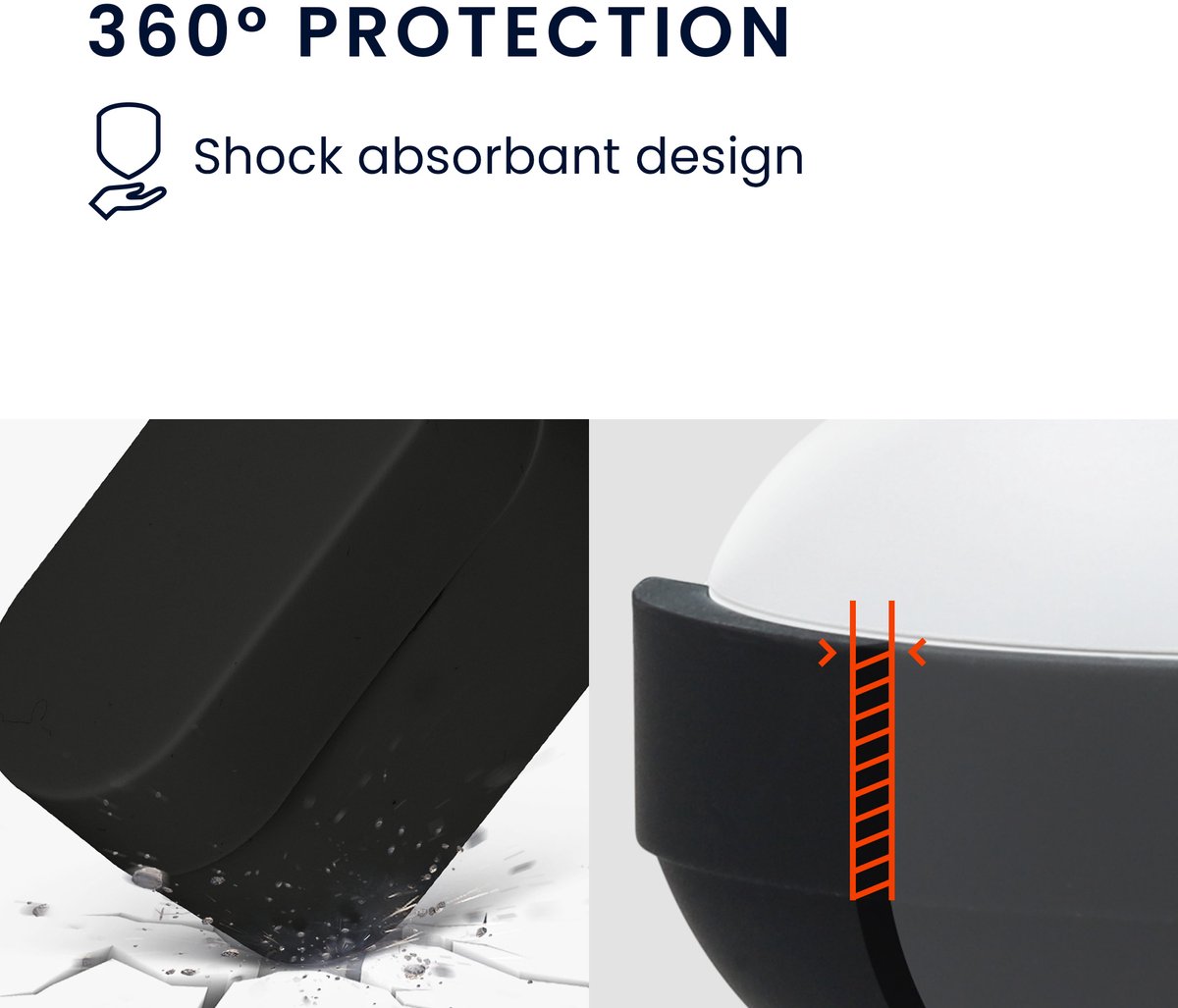 kwmobile Hoes geschikt voor Sony WF-1000XM6 - Siliconen cover voor oordopjes in zwart – foto 3