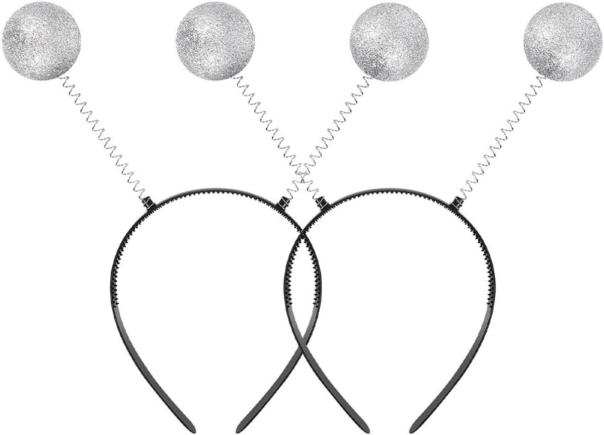 Vijf Stuks Antenne Hoofdband met Glanzende Ballen, Kostuumaccessoires voor Halloween en Feesten, Lichtgewicht en Comfortabele Hoofdband voor Thema- en Kledingfeesten