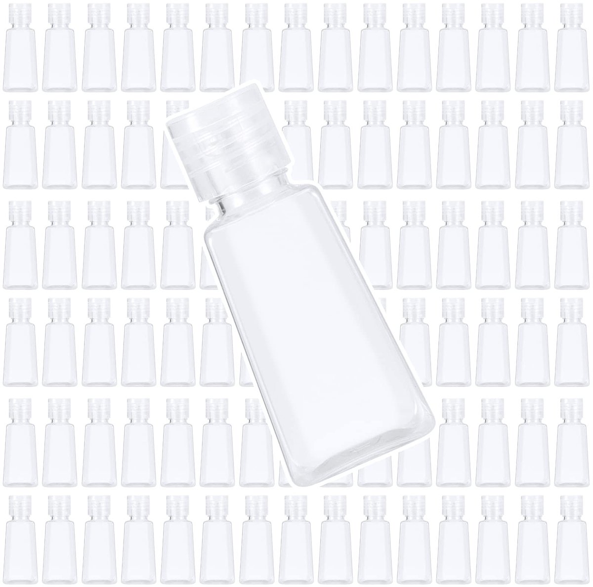 Dailygoody - Doorzichtige Reisflessen - 100 Stuks - Herbruikbare Flip-Cap Flessen - 1 Oz - Ideaal Voor Reizen - Draagbaar En Praktisch