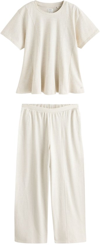 Next Peplumpyjama met aangesnoerde taille en korte mouwen