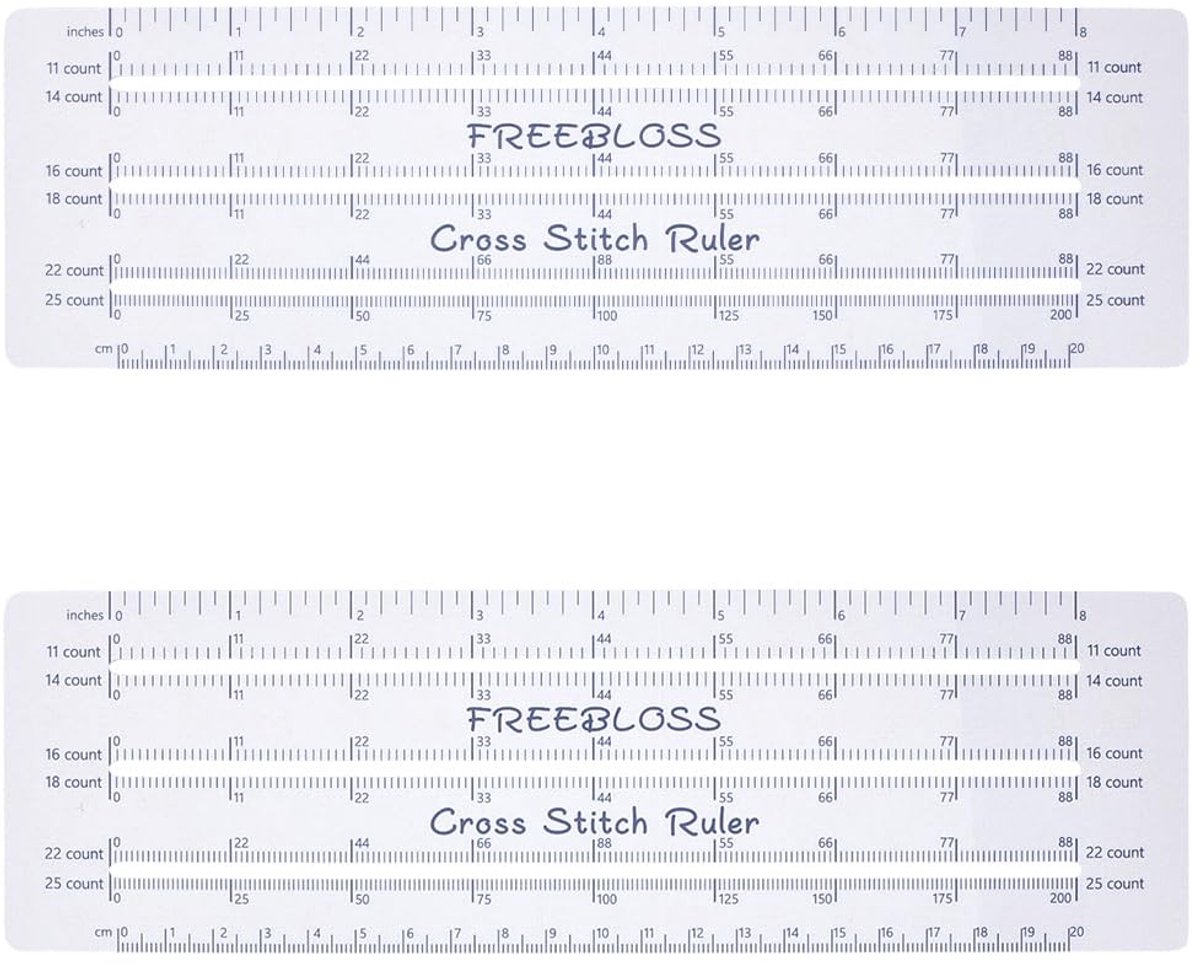 Dailygoody - Kruissteekmeter - 6-in-1 meetinstrument - ideaal voor naaien - plastic materiaal - precisie meetinstrument - gemakkelijk in gebruik - ges..