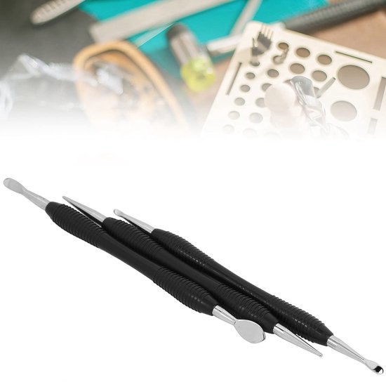 aladdien - Leerbewerking Lepel Stylus - 3-delige Gereedschap Set - Voor Precisie Snijden - Perfect voor Carving - Handzaam en veelzijdig - Geschikt ... van Merkloos — afbeelding 4