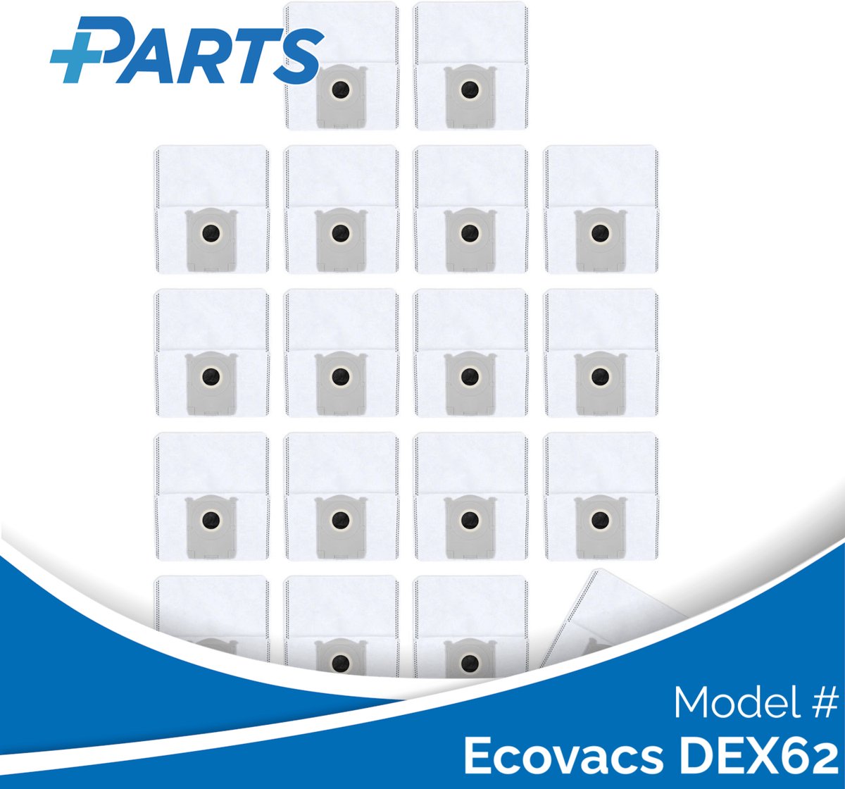Ecovacs DEX62 Stofzakken (18 Stuks, Plus.Parts® alternatief voor DDB030041)