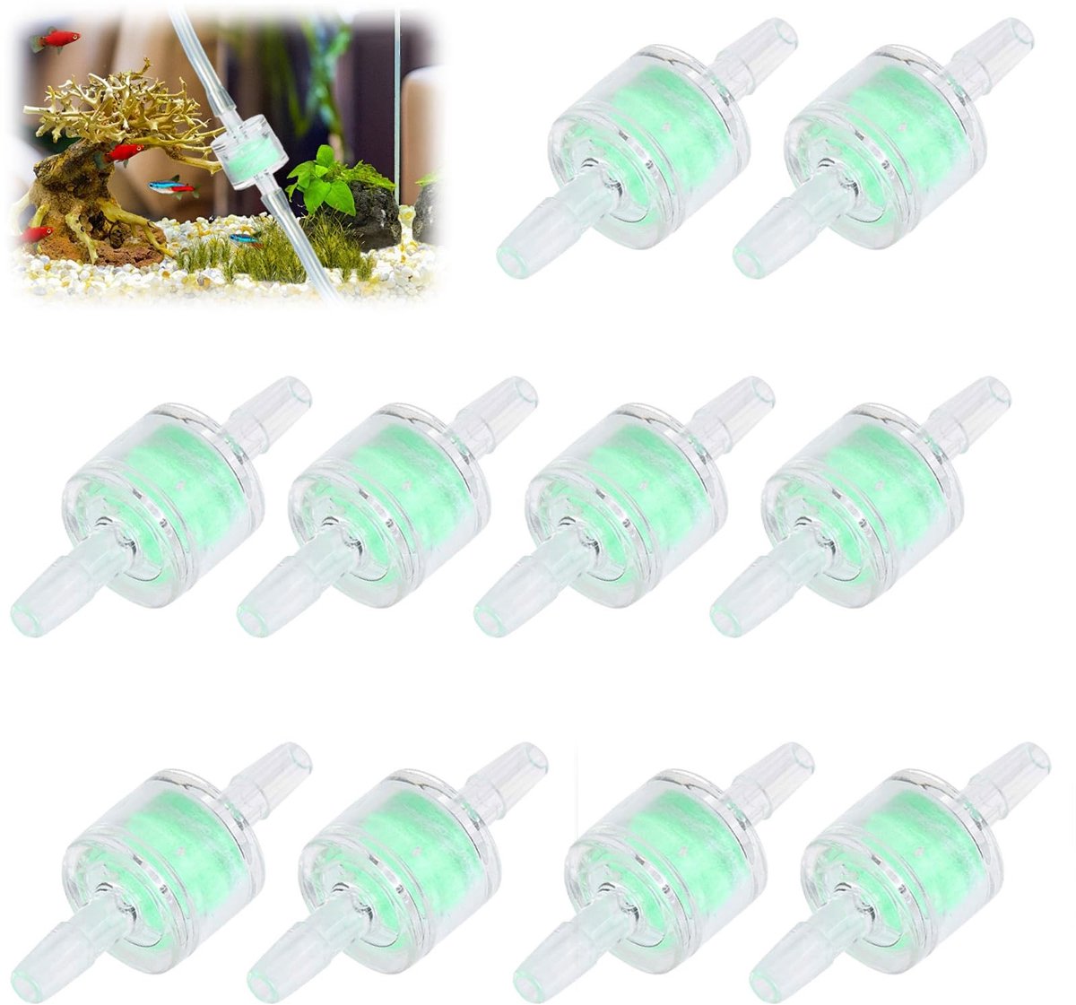 Dailygoody - Aquariumwaterpomp slangfilter - Professionele filters - Set van 10 stuks - Heldere siliconen slangaansluiting - Ideaal voor hobbyisten -