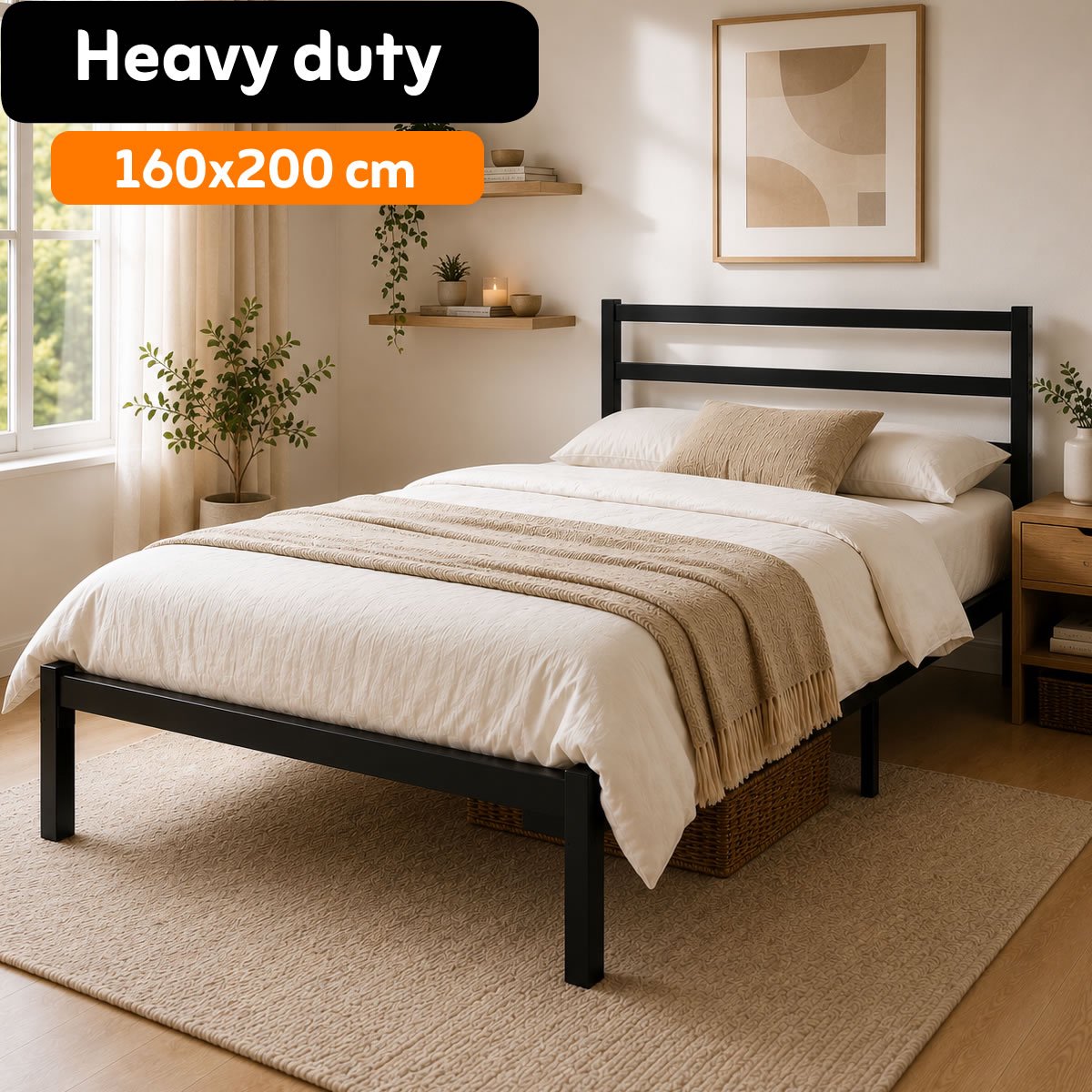 AirSleeperz Job heavy duty metalen bedframe 180x200cm