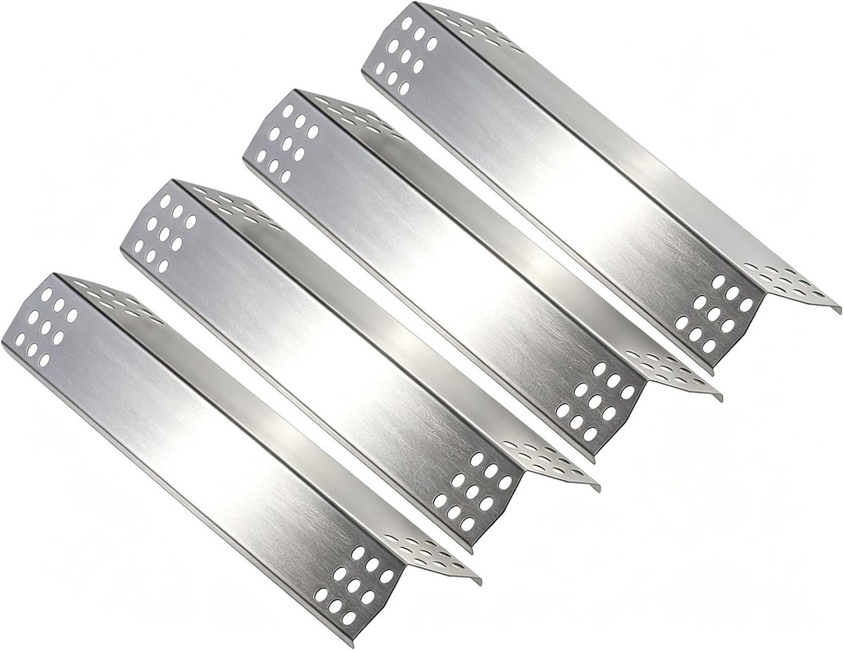 Stainless Steel Brandersdeksel 41 x 8 cm - Verwarmingsplaat Onderdelen, Vlamverdeler en Warmtebescherming, 4 Stuks