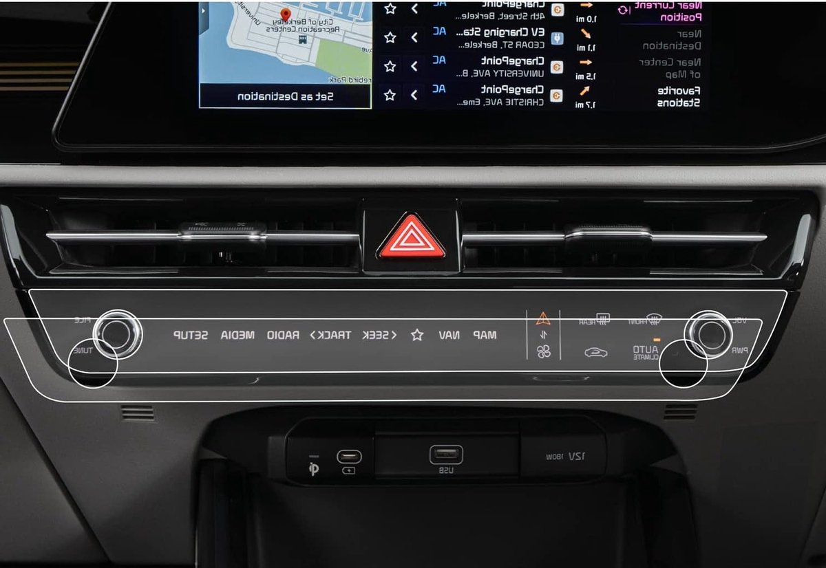Navigatiescherm Beschermfolie voor Kia Niro SG2 en Sportage NQ5 (2022-2025) - Krasbestendige, Transparante Accessoire voor Auto GPS Scherm