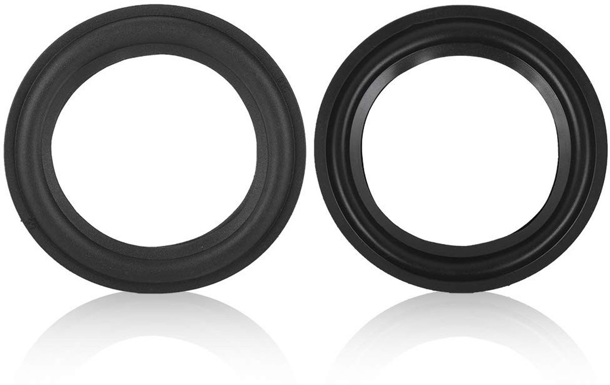 Dailygoody - Luidspreker ribbels schuim rand - Vervangende subwoofer rubberen rand - Zwart - Voor 5 inch luidsprekers - Geschikt voor woofer reparatie