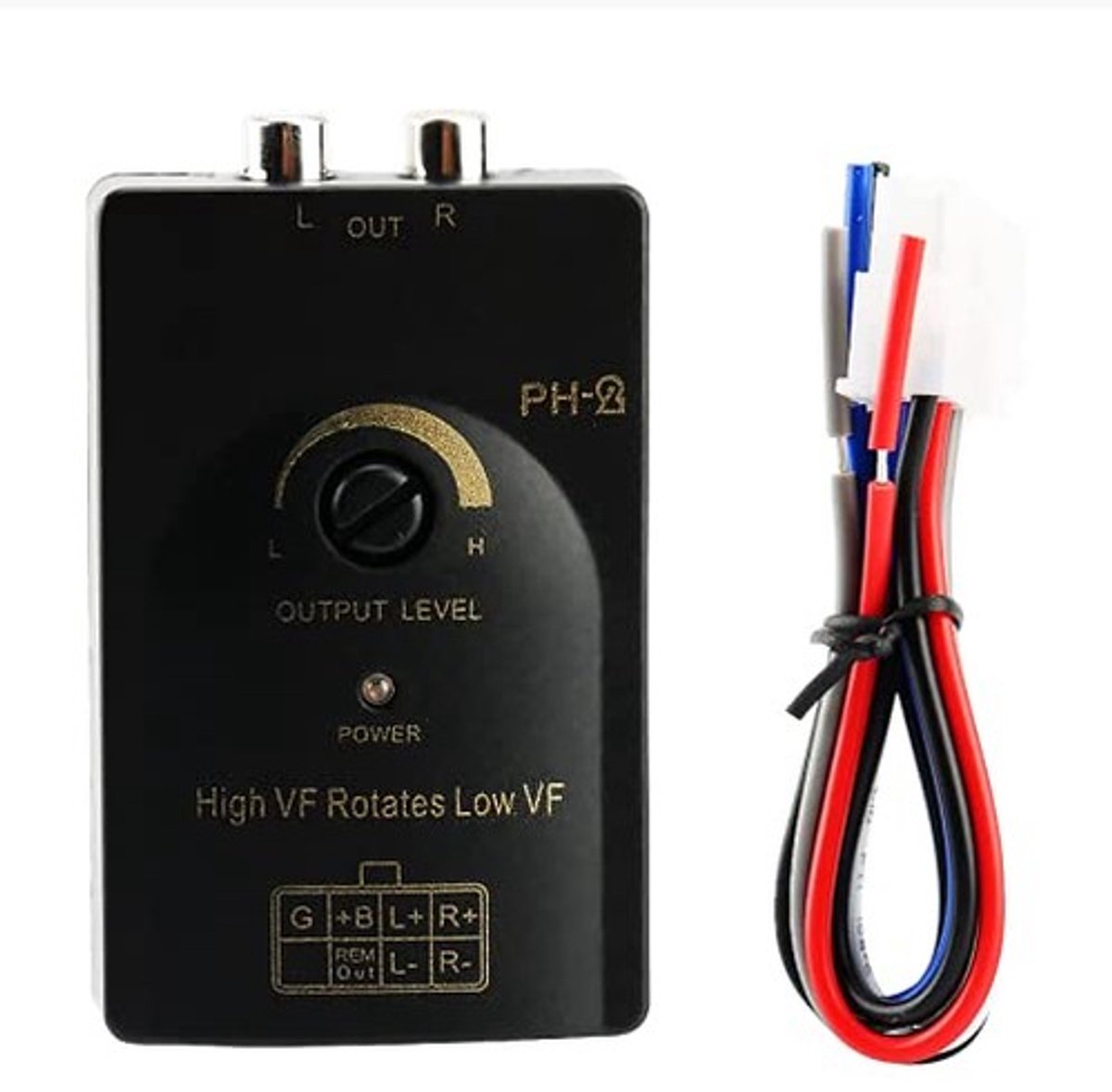 Terminaladapter Hi-Low Converter - Stereo Speaker Signaal - Met Vertraging Functie