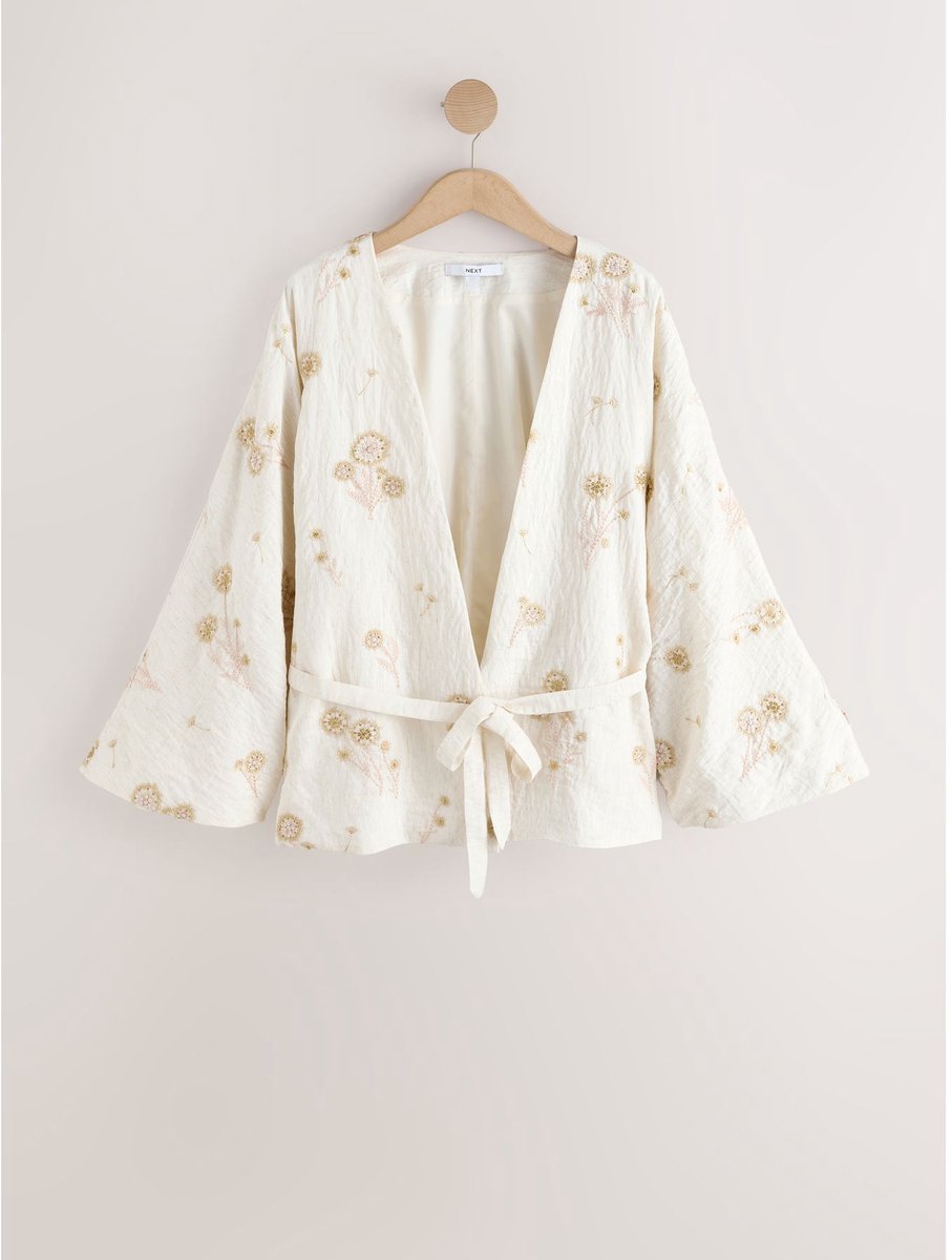 Next - Dames - Versierde tuniek met gestrikte taille - Wit