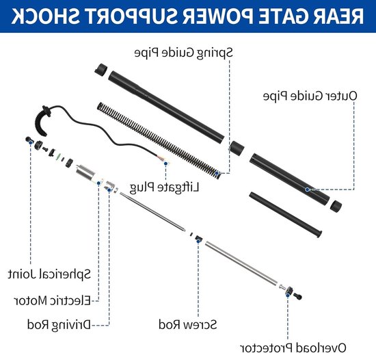 Elektrische Liftsteun voor Achterklep Links en Rechts voor Hyundai Tucson 2016-2021, Schokdemper en Veer Set, 1 Paar — afbeelding 3