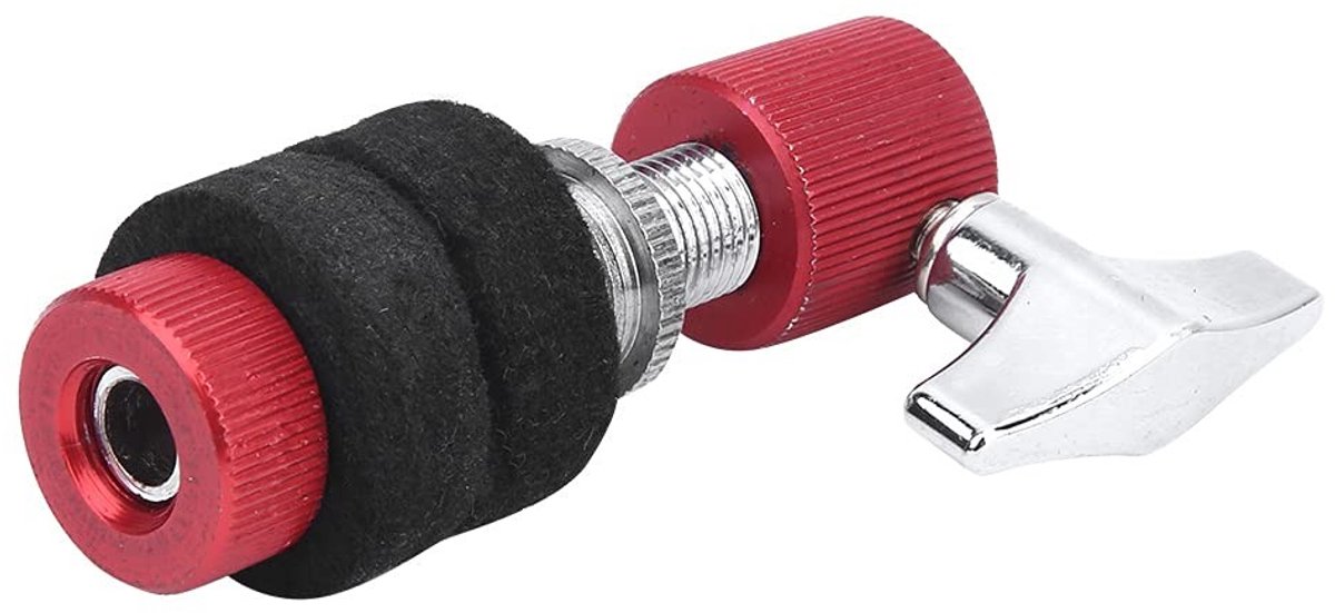 Dailygoody - Hi-Hat Cymbal Clutch - Duurzaam en Stabiel - Eenvoudig te Installeren - Rood en Zwart - Perfect voor Jazzdrums - Compact en Gebruiks