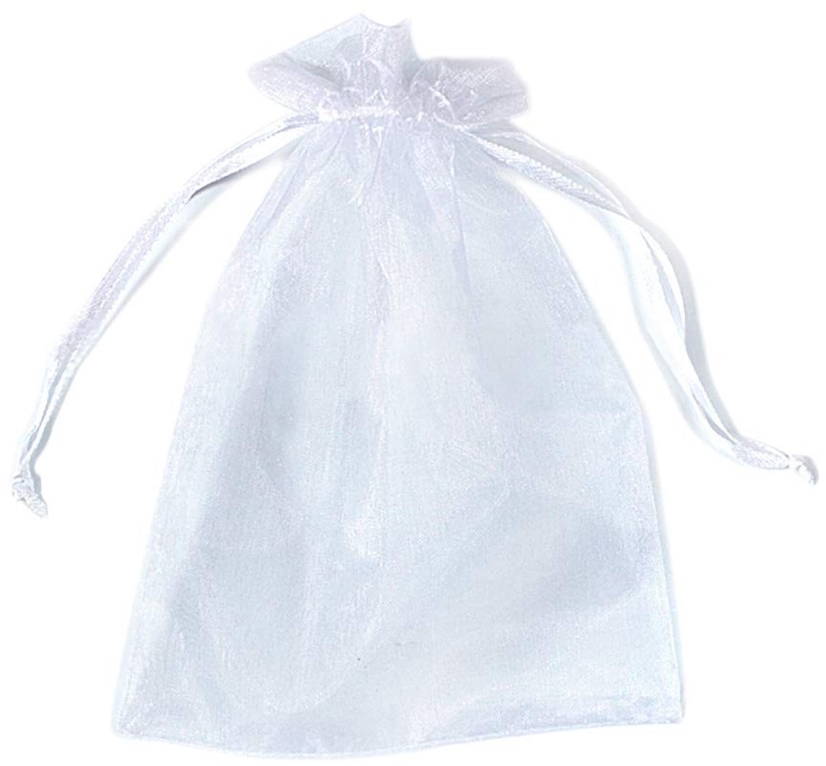 Virtubuy - Organza Gift Bags - 100 Stuks - Licht en Doorzichtig - Wit - Perfect voor Trouwen en Feesten - Cadeauverpakking voor Sieraden