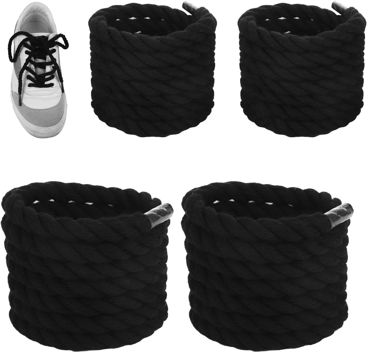 Dikke Touwen Veters voor Schoenen, Ideaal voor Sport en Casual Gebruik, Duurzaam en Comfortabel