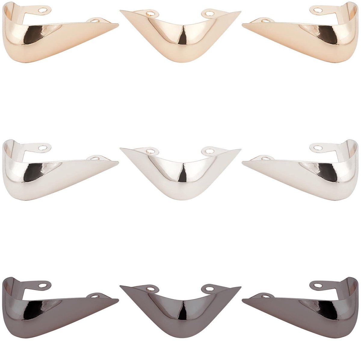 Dailygoody - Metalen Schoenen Puntbeschermer - Duurzame Bescherming - 6Pcs - Elegante Decoratie - Hoge Hakken - Universele Pasvorm
