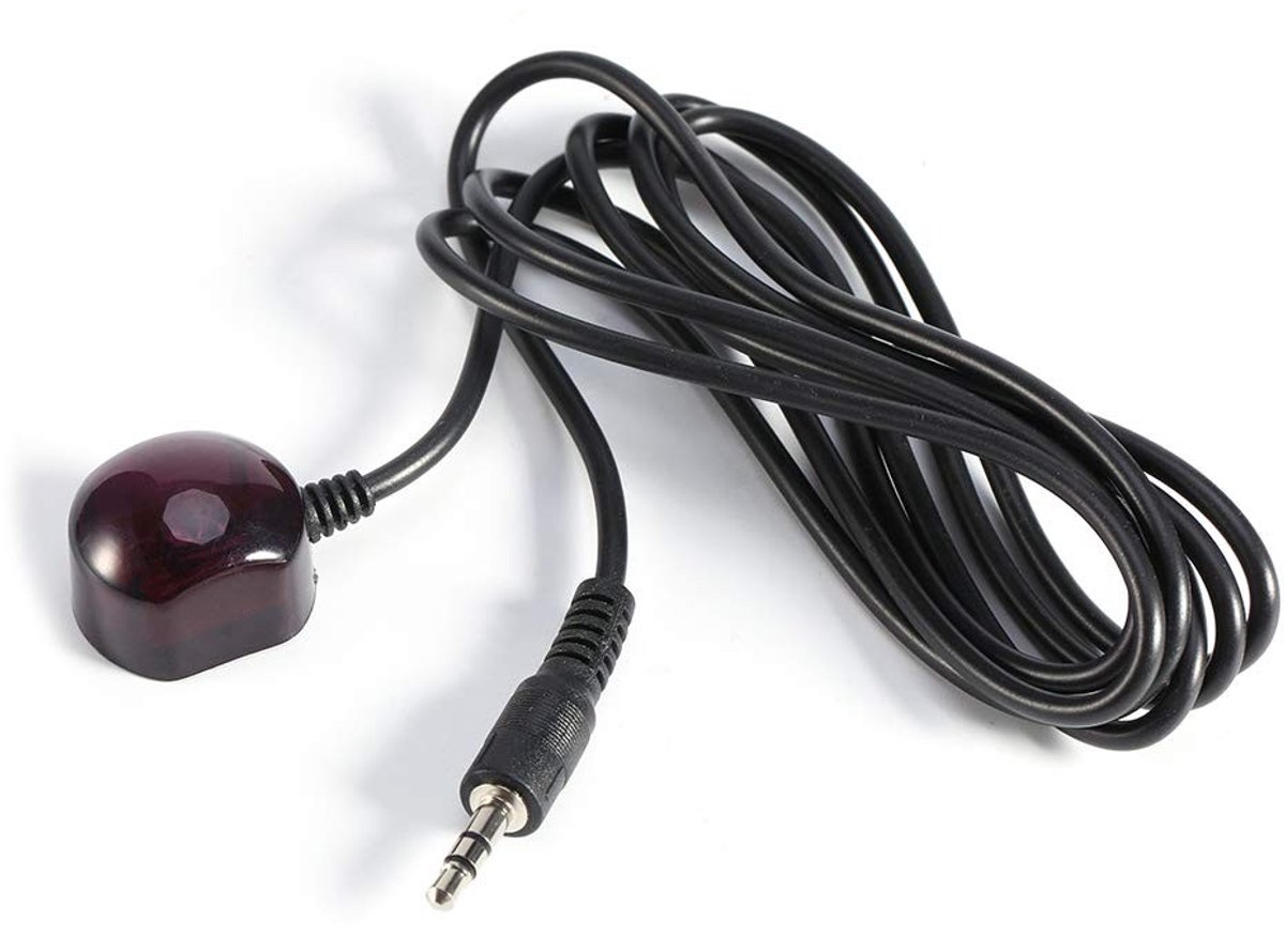 Dailygoody - IR-ontvangerverlenger - Universele IR-repeater - 1,5M kabel - Zwart - Infrarood emitter - Geschikt voor AV-apparatuur - Ideaal voor