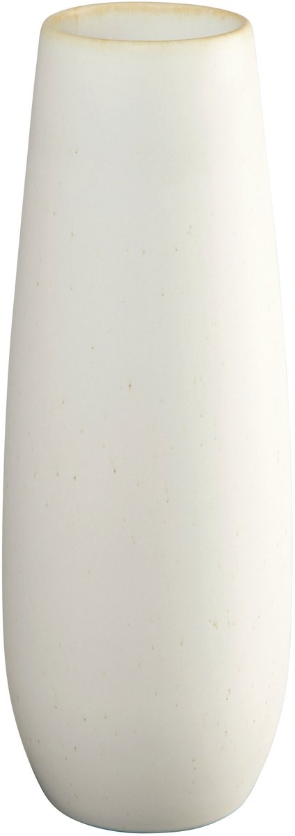 ASA Selection Ease vaas, tafelvaas, decoratieve vaas, bloemenvaas, aardewerk, Soft Shell, H 25 cm, 91031249 wit