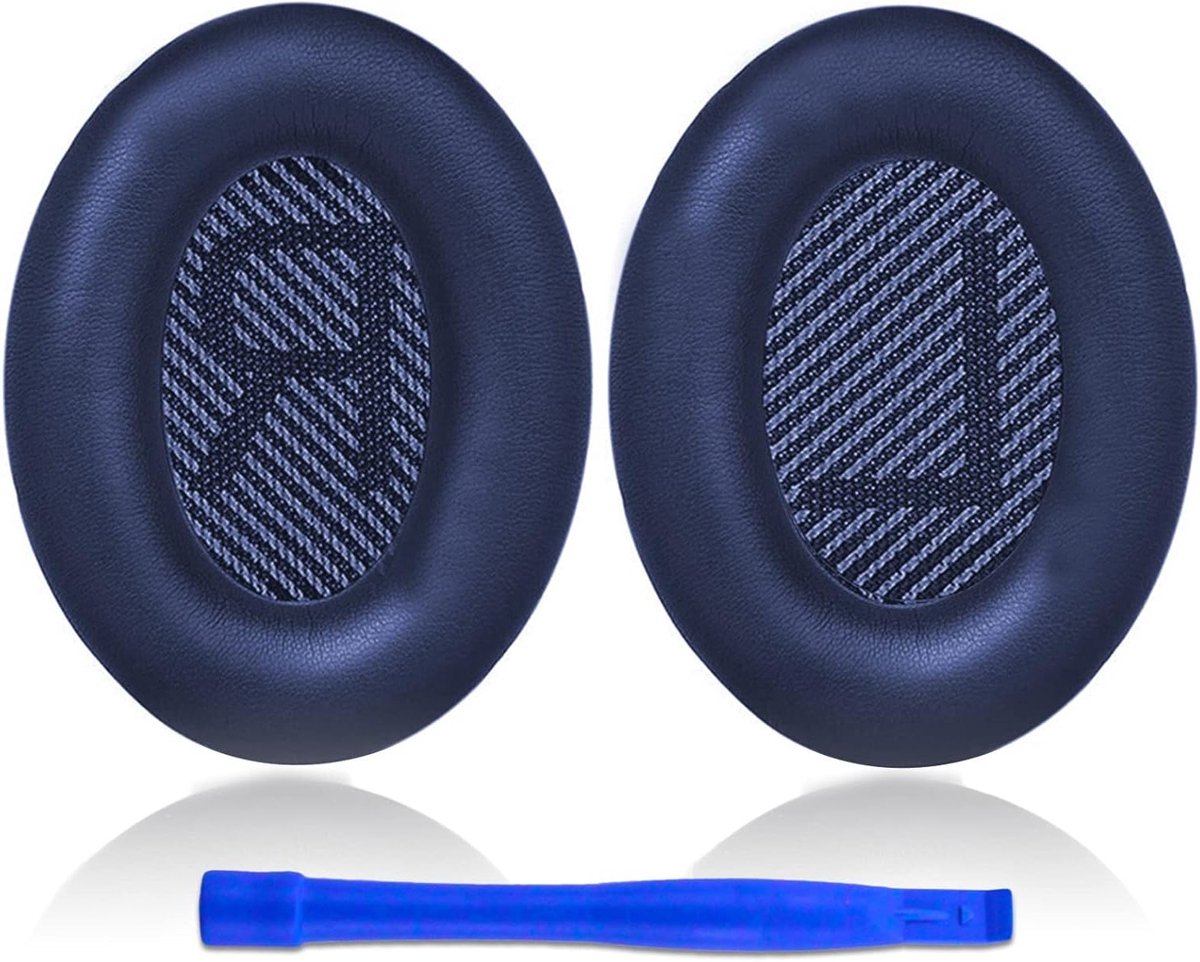 Vervangende Oorkussens voor Hoofdtelefoons - Geschikt voor QC35 ii, QC35, QC25, QC15, QC2, AE2, AE2i - Comfortabel en Duurzaam (Marineblauw)