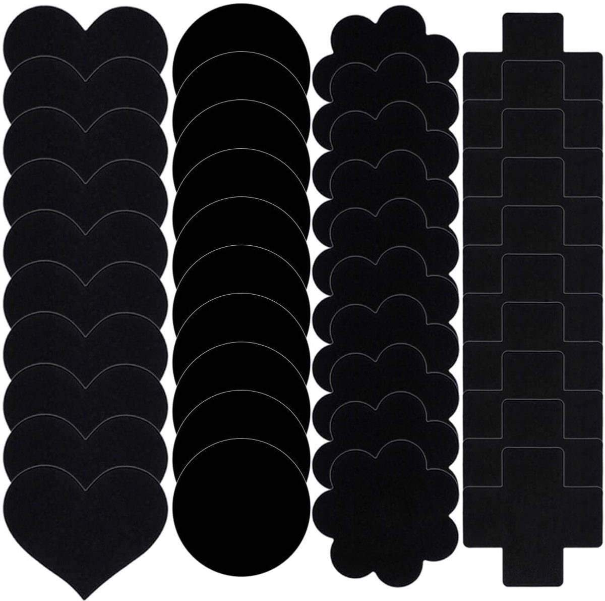 Dailygoody - Onzichtbare tepelafdekkingen - Wegwerp tepelpleisters - Comfortabel en ademend - Zwart - Zelfklevende stickers - Voor dames - 40 stuks