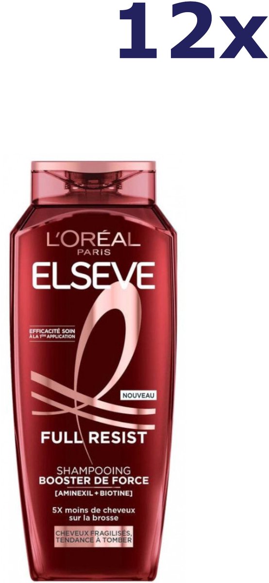 12x L'Oréal Paris Elseve Full Resist Strength Booster Shampoo 250 ml