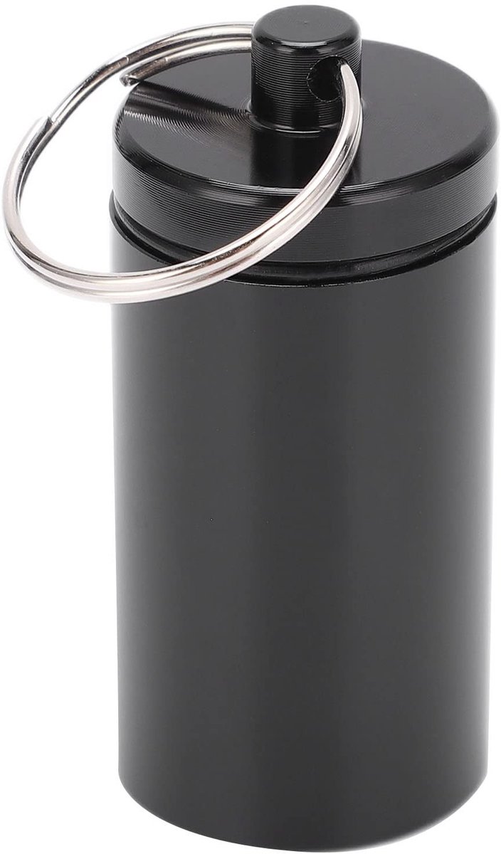 Store_8 - Mini Pillen Gevallen Sleutelhanger - Draagbare Geneeskunde Container - Aluminium Waterdicht - Emergency Pil Houder - Opbergdoos voor Reizen