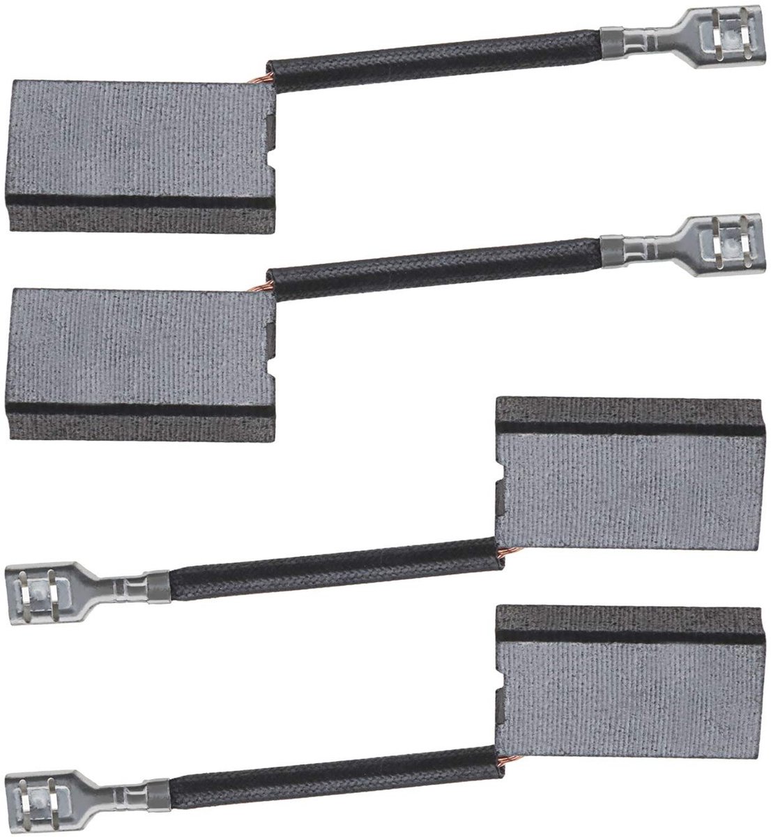Vt products - Koolborstels - 4 Stuks - Hoogwaardige kwaliteit - Zwart - Compatibel met Dewalt - Voor zagen en machines - 22,5x12,5x6,2mm