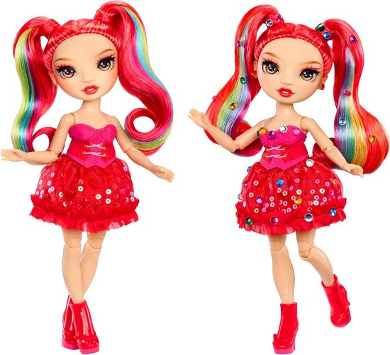 Modepop Vivienne Rouge - Poppenfiguur Stylingpop - Kinderen Spelen - Inclusief Bedazzling Tool - 28 cm - Rood — afbeelding 4