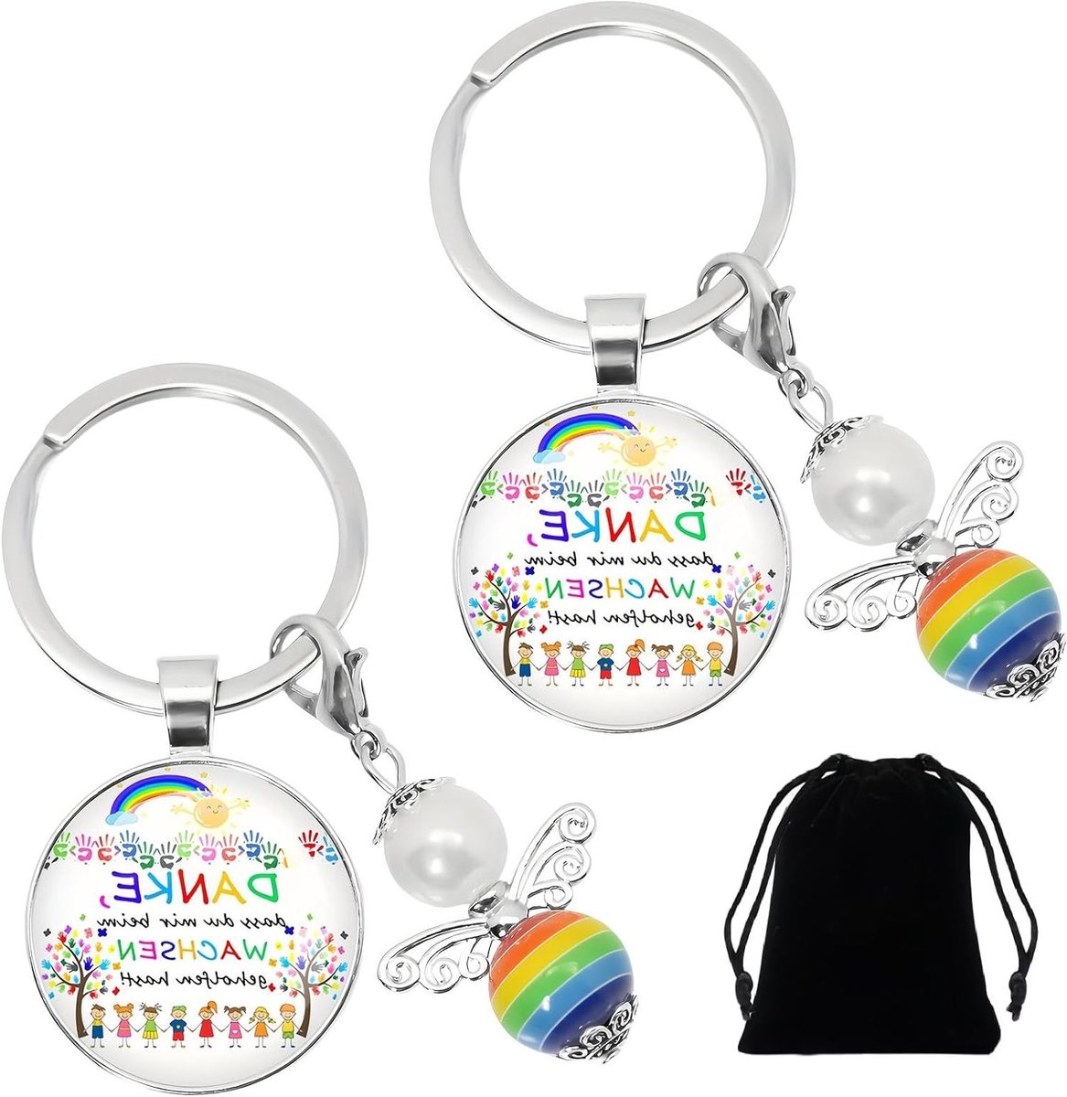 Creatieve en Schattige Sleutelhangers in Meerdere Kleuren, Perfecte Cadeaus voor Leraren en Feestdagen, Unieke Sleutelaccessoires