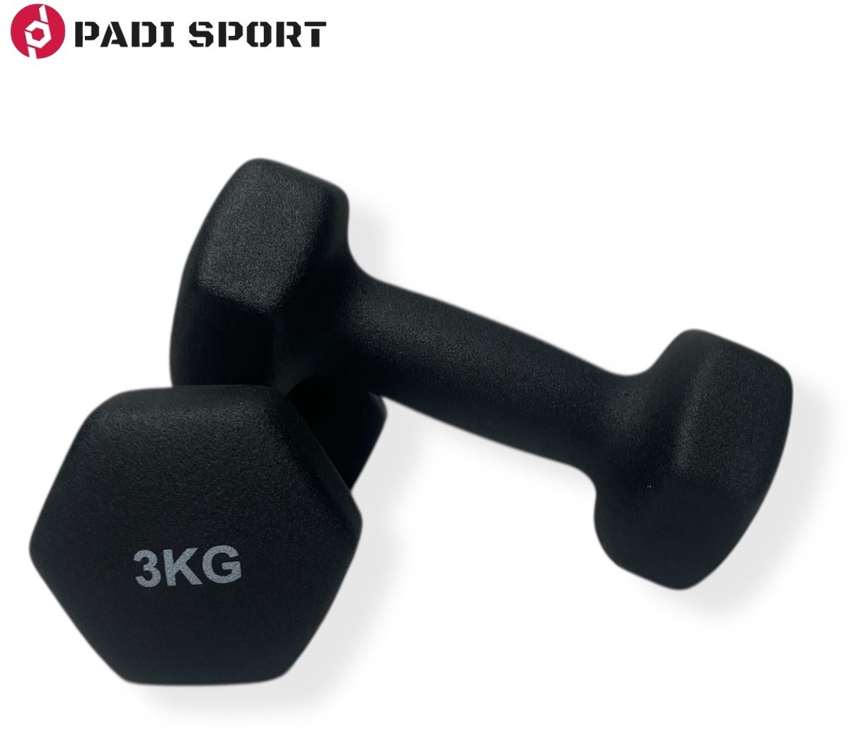 Padisport Dumbells Zwart - 3kg Dumbells - Gewichten Voor Thuis - Handgewichten - Halter - Gewichten – foto 8