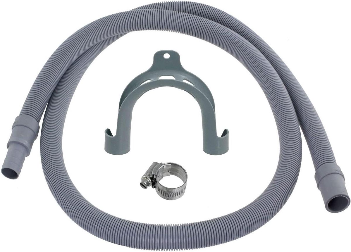 Afvoerslang Wasmachine - Verlengslang Afvoer - Wasmachine Reparatie - Geïntegreerde Adapter - 1.5 Meter - Grijs