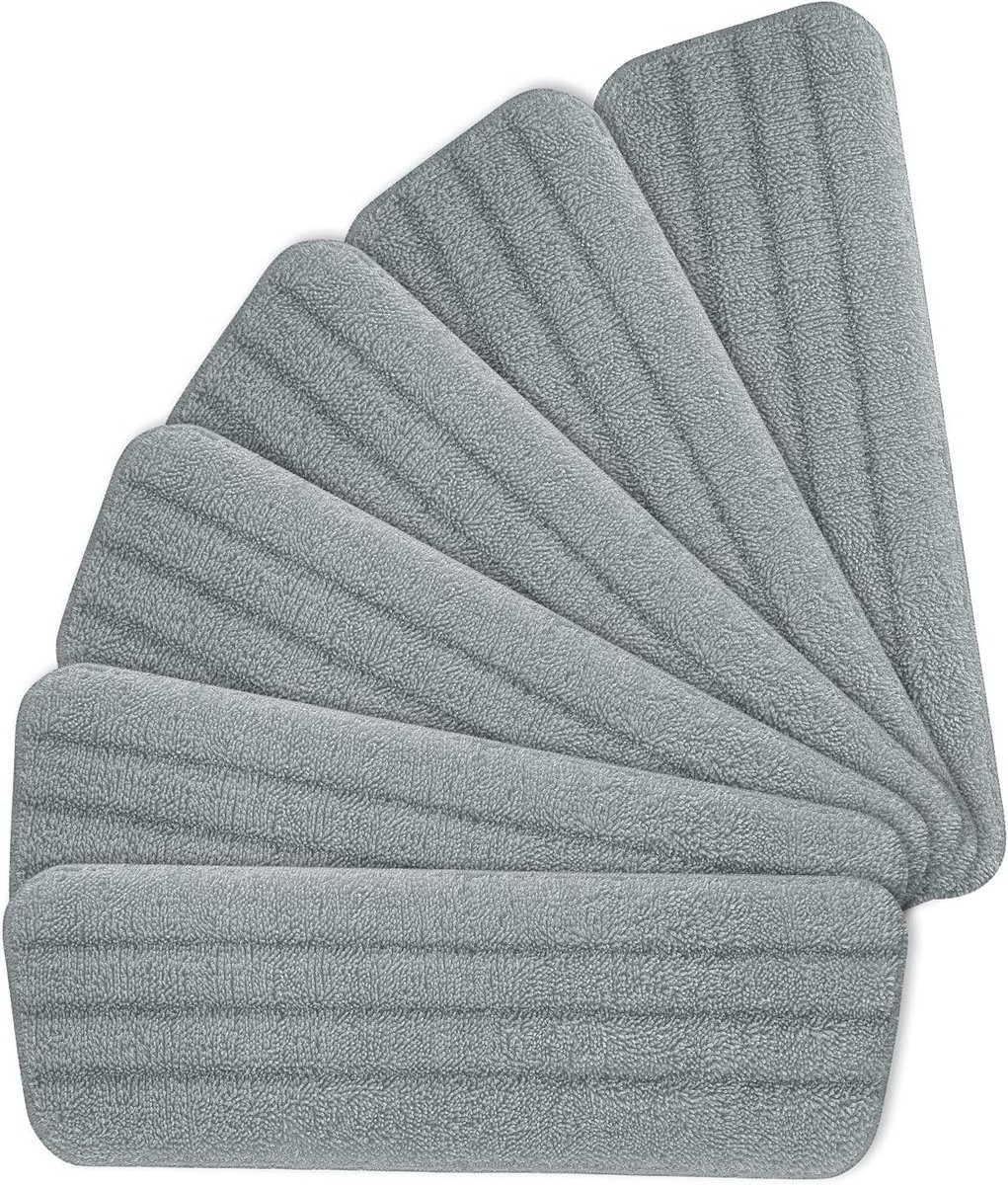 Set van 6 Wasbare Microvezel Mopdoeken voor Spraymoppen, Geschikt voor Alle Vloeren en Herbruikbaar