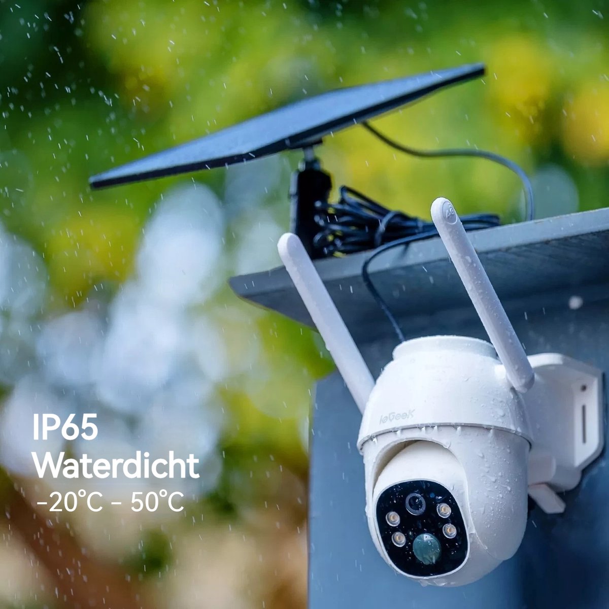 ieGeek 4G LTE mobiele beveiligingscamera draadloos buiten, 2K geen wifi zonne-energie camera ingebouwde simkaart, 2-weg praatcamera's voor thuisbeveiliging met PIR-bewegingsdetectie, IP66, nachtzicht, schijnwerpers, 2 stuks – foto 6