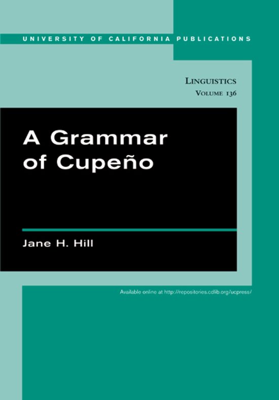 A Grammar Of Cupeno - cover