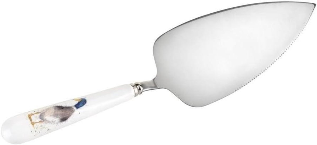 Taartschep - Cake Server - Taart Serveren - Porselein en Staal - 25 cm - Multicolour