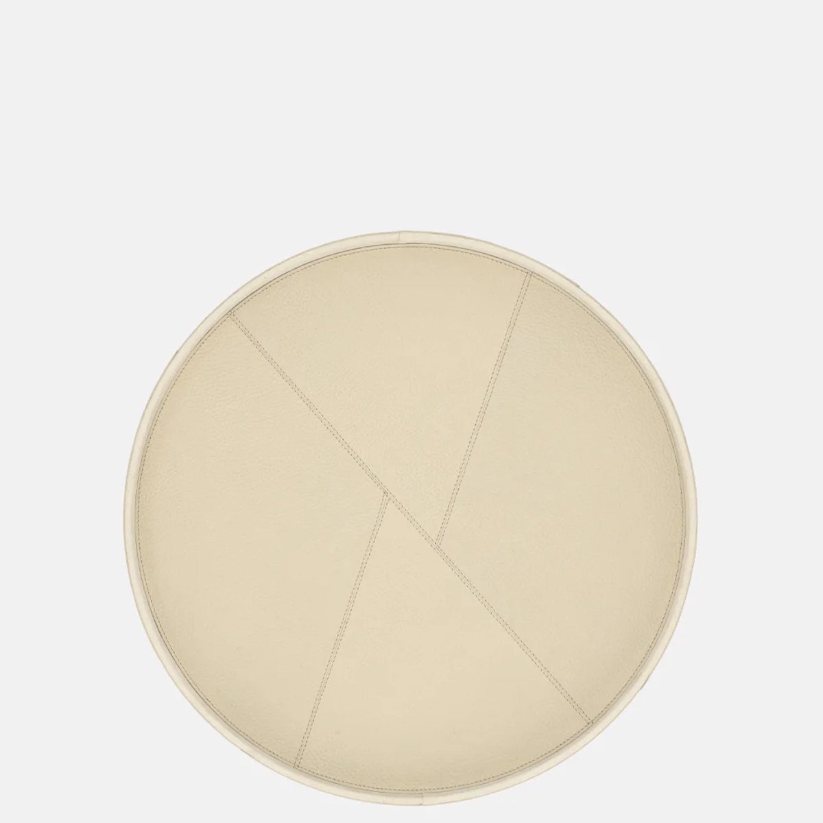 Chamada leren dienblad rond effen M beige