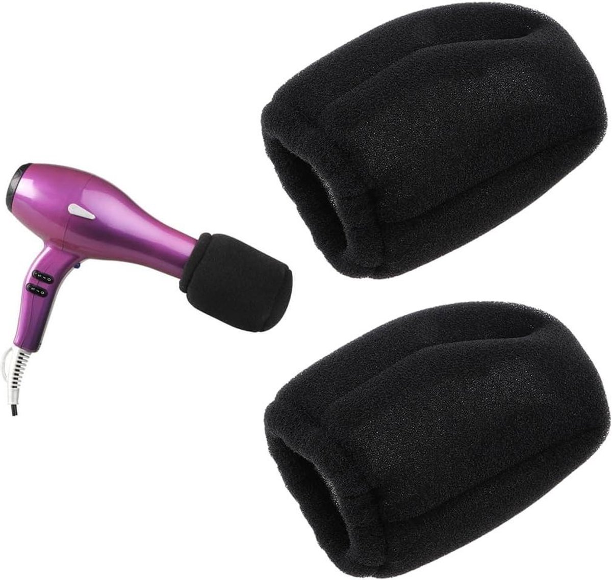 Haardroger Diffuser Set - Hot Sock Diffuser - Krullen Stylen - Gelijkmatige Warmte - 2 stuks - Zwart