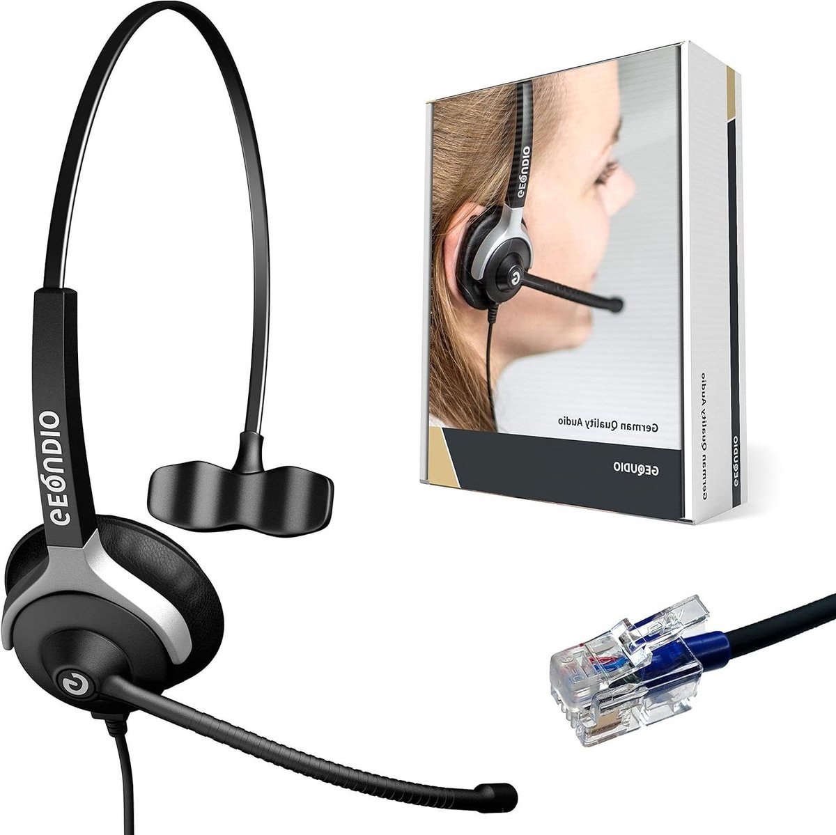 Headset voor Cisco Telefoon - Telefoonkoptelefoon Microfoon - Handsfree Bellen - Lichtgewicht Ontwerp - 60g - Zwart