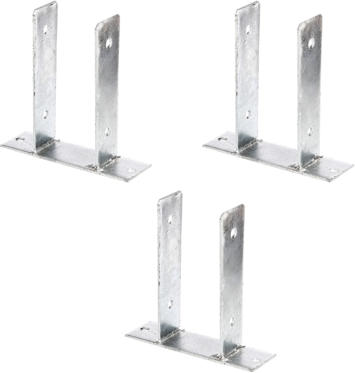 Alberts 213015 U-paalhouder | om op te schroeven | thermisch verzinkt | vrije breedte 91 mm | set van 3