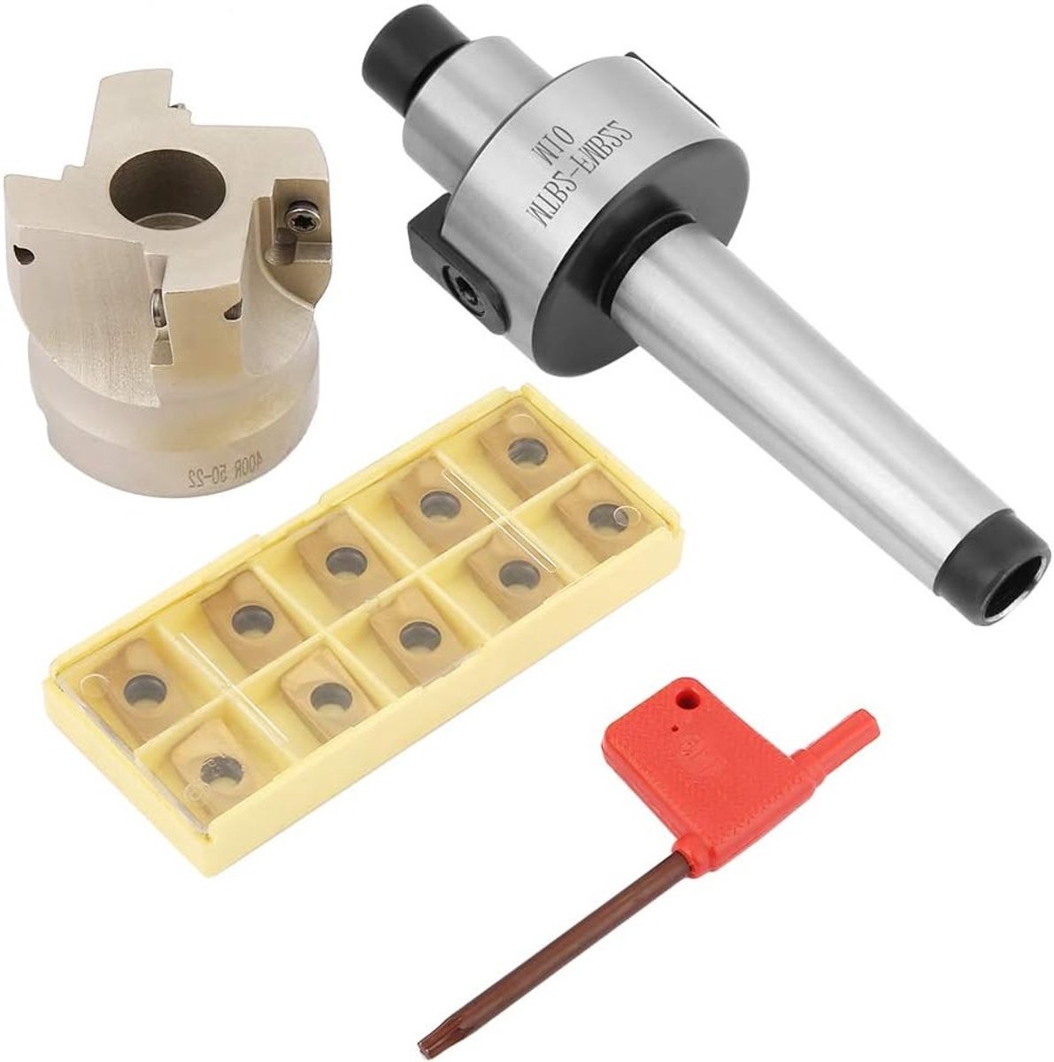 Cutter Set voor Hoofdmolen met Platte Houder, Verlengstuk en Hardmetalen Inserts voor CNC Machines