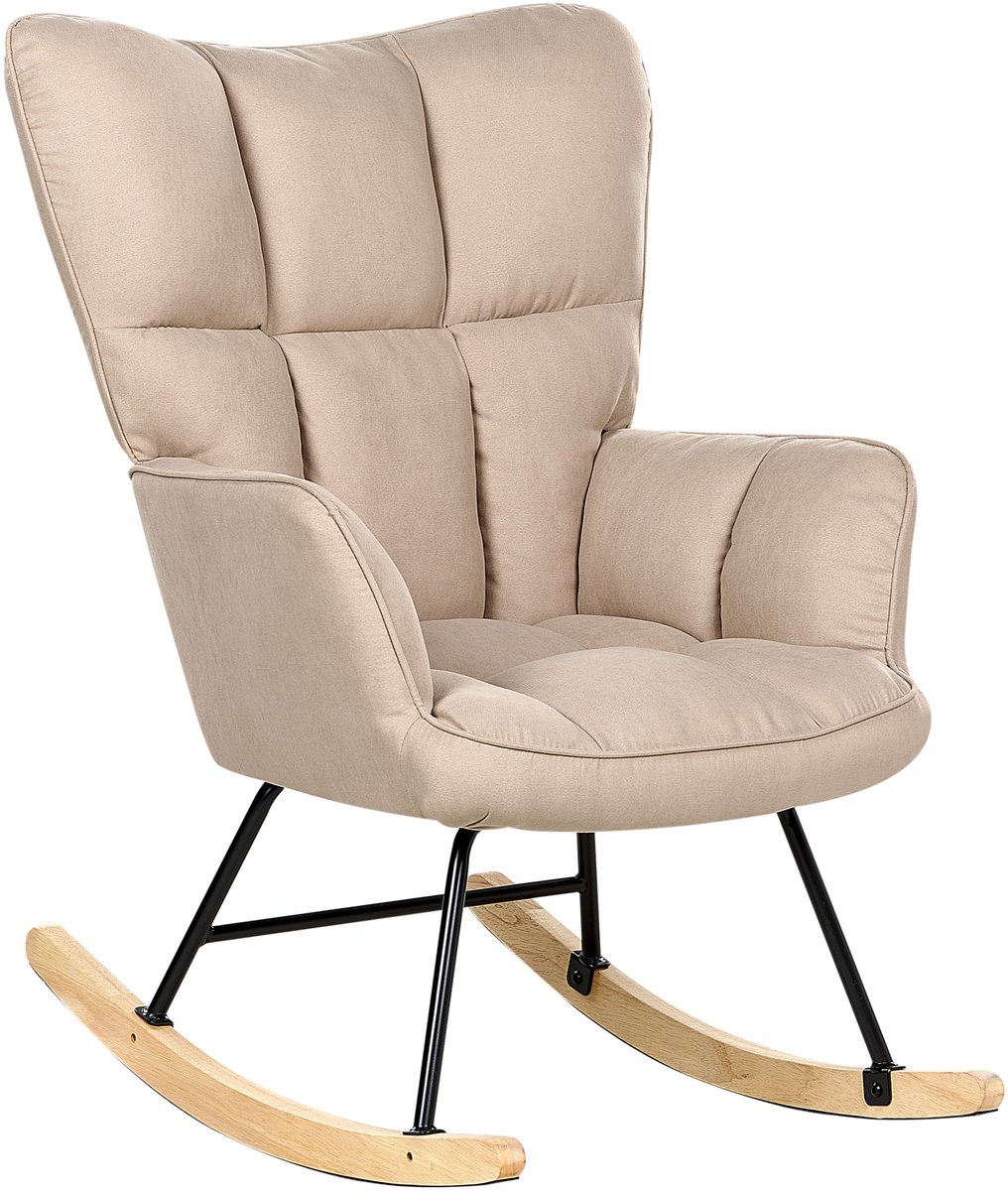 OULU - Schommelstoel - Beige - Polyester