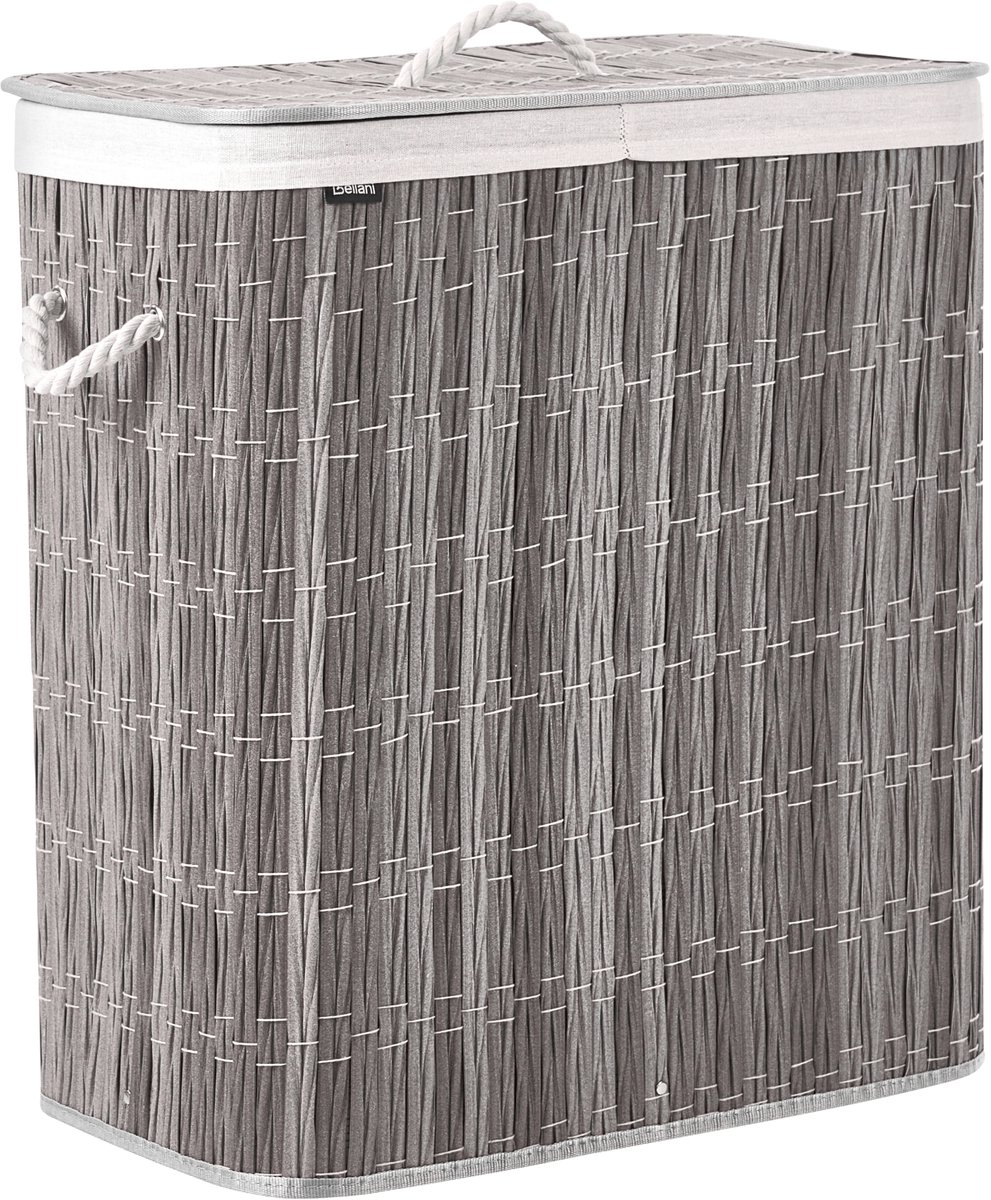 BELIANI ARRAIAS - Wasmand - Grijs - 100 l - Polyester
