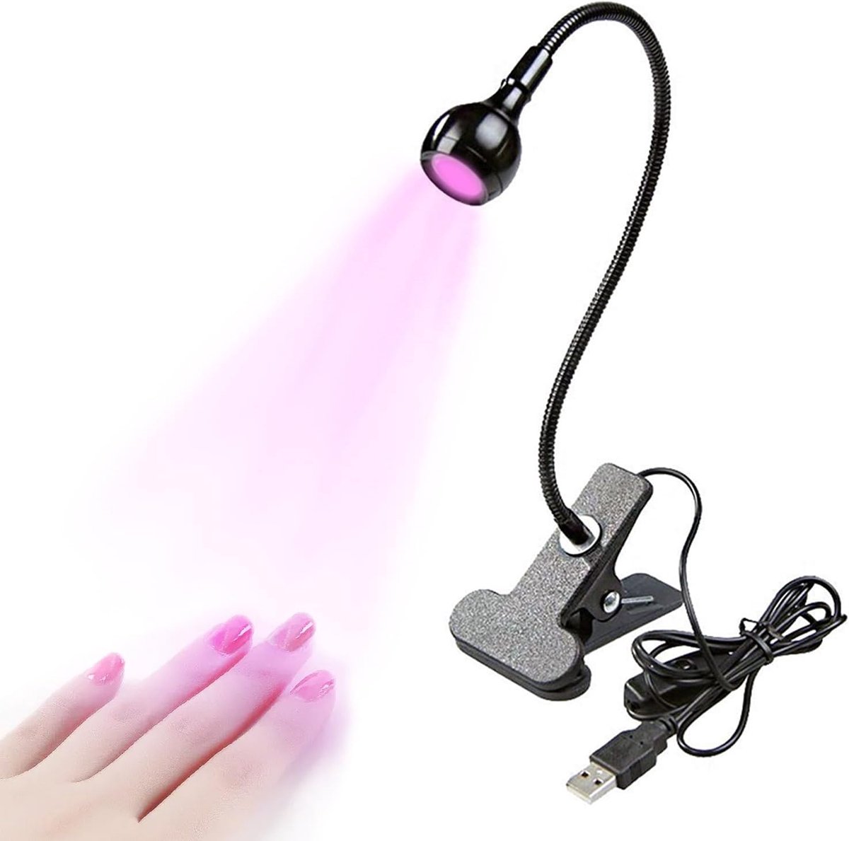 UV LED Uithardingslamp 3W voor Gelnagels en Kleine Inspecties - Flexibele USB Bureaulamp